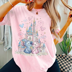 Vintage Disney Stitch Shirt, Stitch and Angel Shirt, Disney Stitch Movie 2026 Shirt, Disney Besties Vacation Tee, Lilo and Stitch Tee image 5