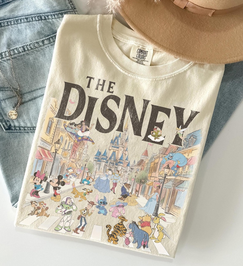 Retro Magic Kingdom Main Street Castle Comfort Colors Shirt, The Disney Characters Shirt, Walt Disneyworld Tee, Disney Vacation Tee 2026 image 1