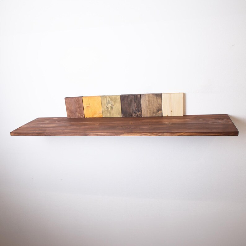 Slim Floating Shelf Rustic Picture Ledge Custom Wood Shelves Long
