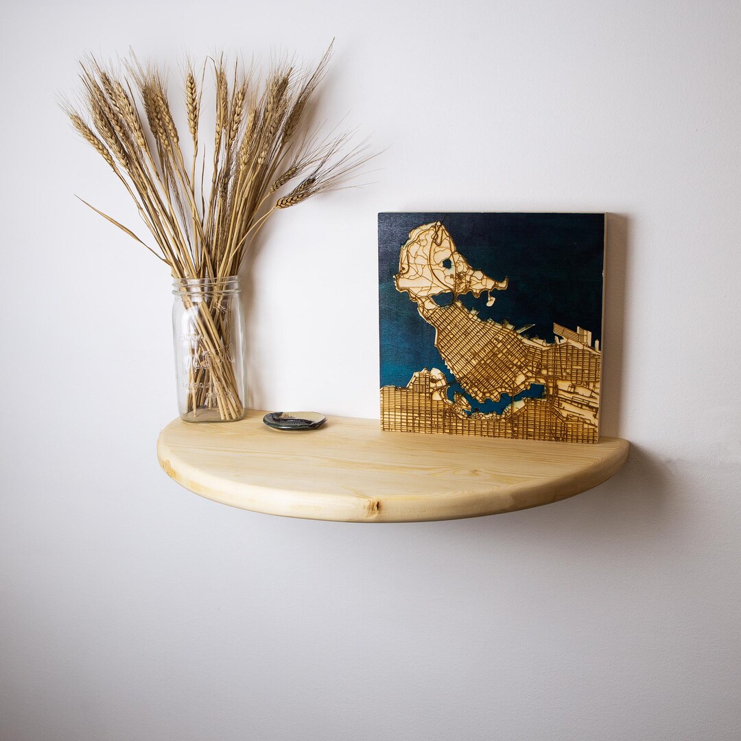 Custom Wood Shelves, Rustic Picture Shelf, Long Floating Shelves ...