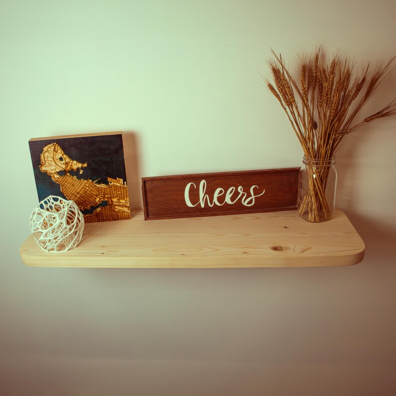 Handmade Wooden Wall Shelf, Custom Floating Shelf, Rustic Decorative