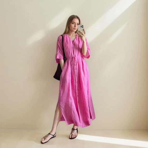 japanese a line dress Horeoi Japanese Water Wave Print Women's Short Sleeve Dress Breathable  Polyester-Spandex All-Over Print A-Line Side Pockets Elastic Waist