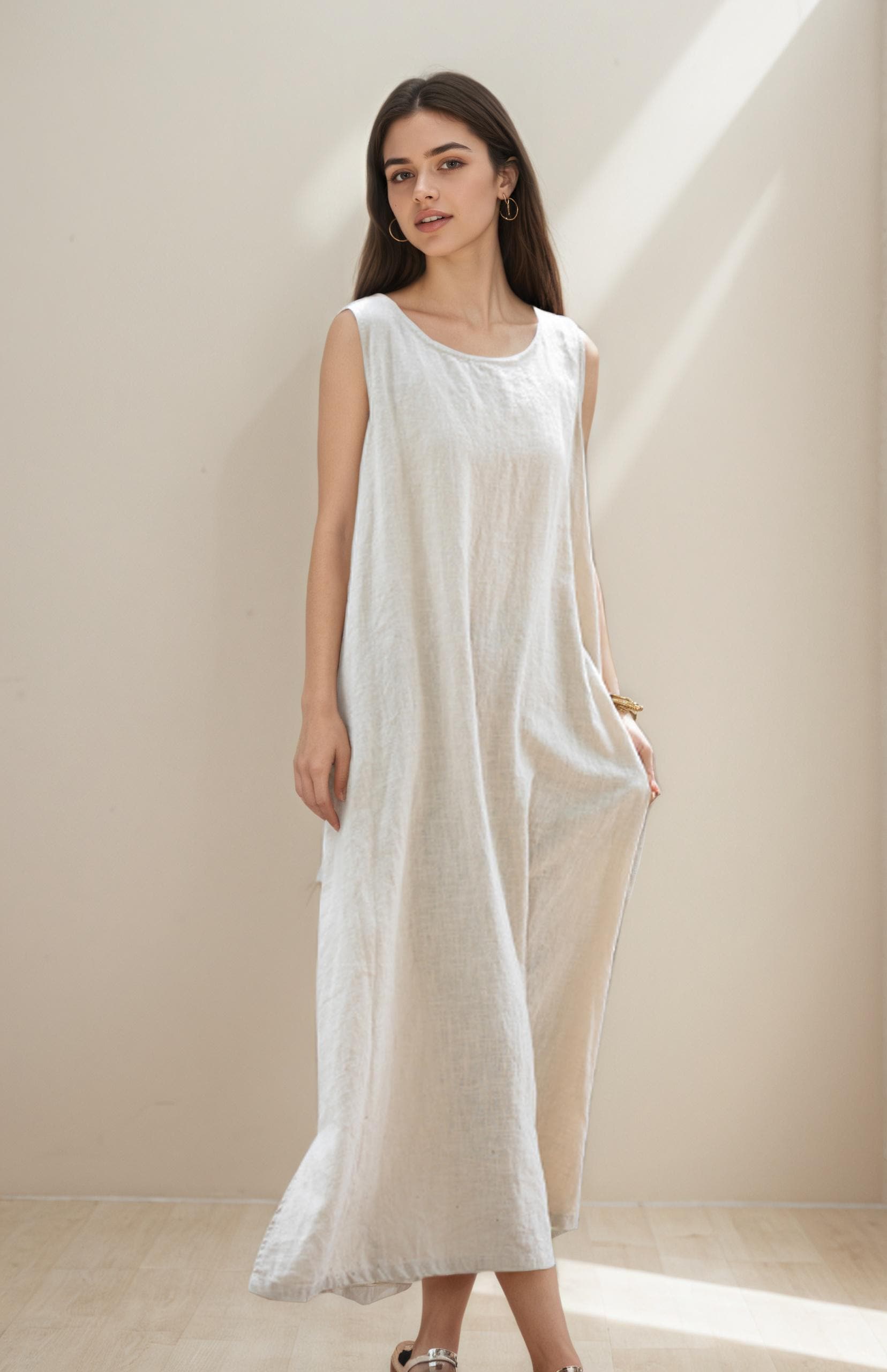 chinese dress ladies Ramie Dress