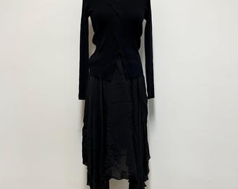 Black Linen Cotton Flowy Skirt, Women Summer Skirt, Full Circle Skirt, Cotton Maxi Skirt Women, Flowy Long Skirt, Pleated Boho Skirt