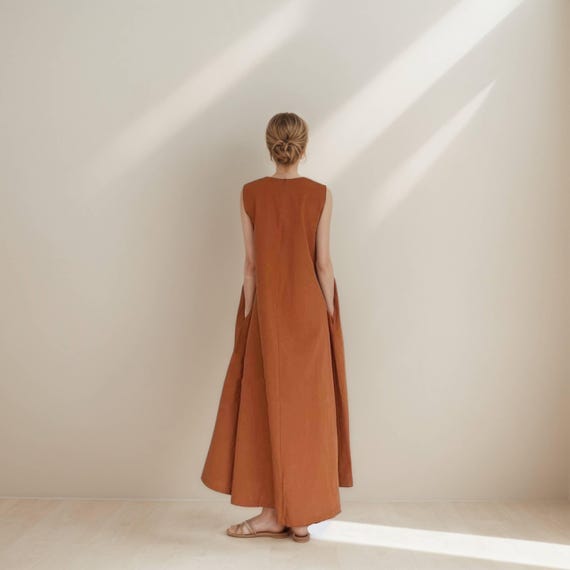 Woman Cotton Linen Dress/linen Dress/linen Cotton Dress/linen Woman Dress/loose-fitting  Dress/boho Dresses/summer Dress/summer Loose Dress/ - Etsy Israel
