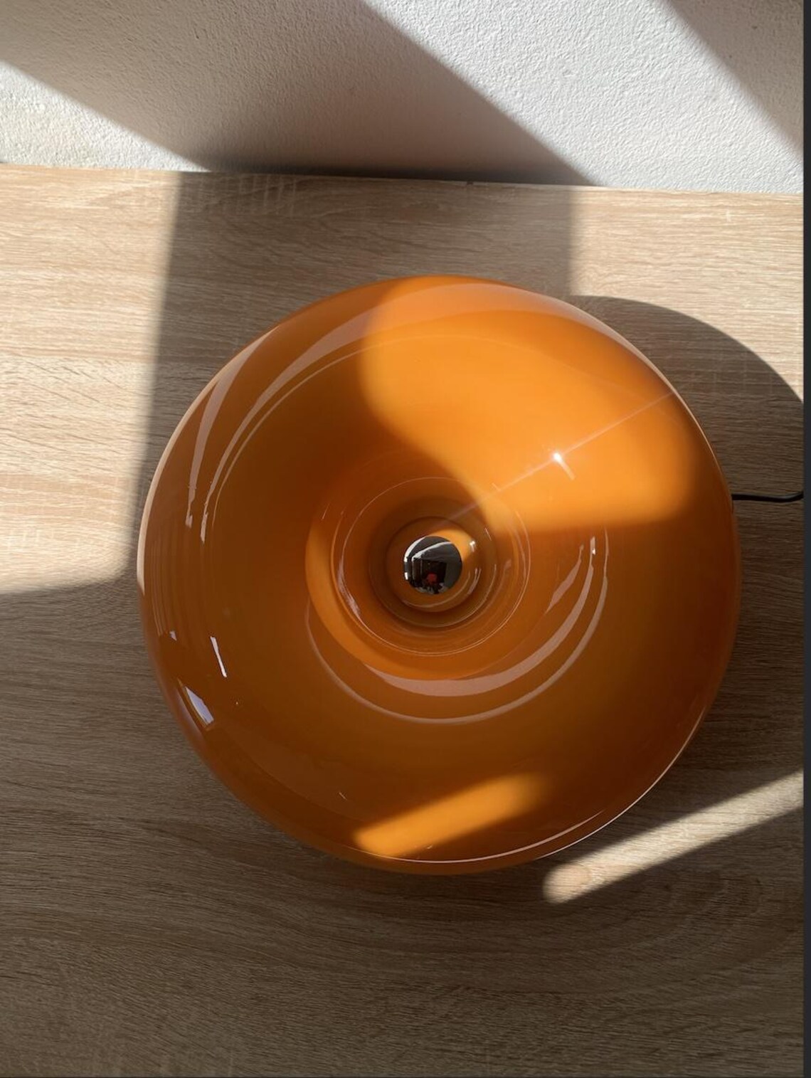 IKEA VARMBLIXT Limited Edition Orange Glass Donut Lamp By Sabine Marcelis – Round Table Light