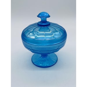 Blue Fenton Candy Dish With Lid - Etsy