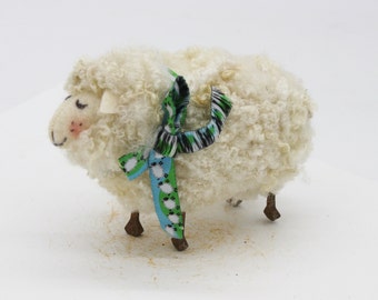 Sheep/ Little White Sheep/Farmhouse/ Needle Felted Sheep/Tiered Tray Decoration #  6946