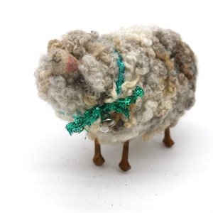 Sheep Little Gray Sheep Prim Needle Felted Sheep # 8527