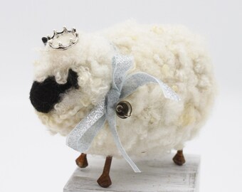 Valais Blacknose Sheep, Needle Felted Sheep # 8054