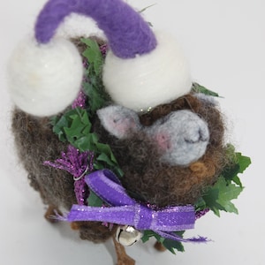 Sheep Elf/  Black Sheep/Farmhouse/ Needle Felted Sheep/Tiered Tray Decoration #7716