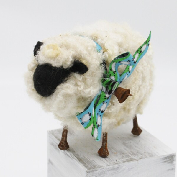 Valais Blacknose Sheep, Needle Felted Sheep # 8051