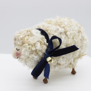 Sheep/ Little White Sheep/Farmhouse/ Needle Felted Sheep/Tiered Tray Decoration #  6376