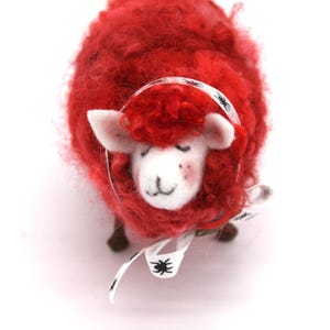 Sheep Red Rainbow Halloween Sheep Farmhouse Needle Felted /Tiered Tray Decoration #7759