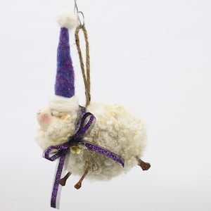 Sheep/ Little White Sheep/Farmhouse/ Needle Felted Sheep/Tiered Tray Decoration #  5876