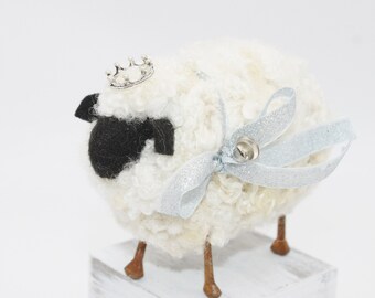 Valais Blacknose Sheep, Needlefelted Sheep, New Years Party Sheep #8044
