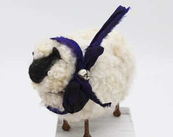 Valais Blacknose Sheep, Needle Felted Sheep # 8049