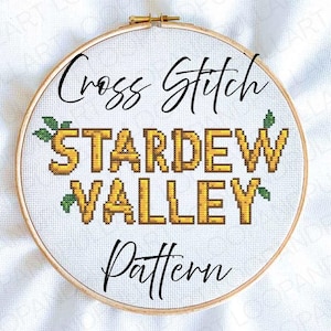 Stardew Valley Logo Cross Stitch Pattern - Medium Size
