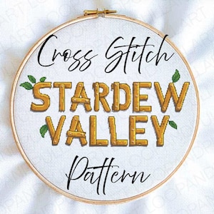 Stardew Valley Logo/Title Cross Stitch Pattern