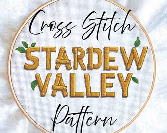 Stardew Valley Logo/Title Cross Stitch Pattern