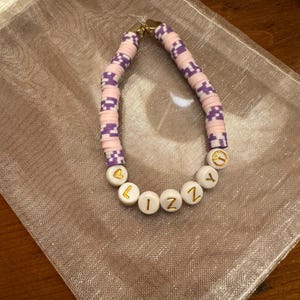 Name Bracelet, Custom Gift, Gift, Gift for Her, Name Bracelet,  Heishi, Custom Bracelet, Personalised, Clay Beads Bracelet, Birthday Gift