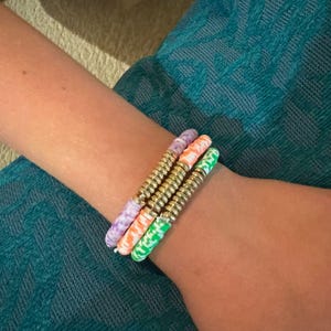 IN STOCK: Set of Three Bracelets, Bracelets Bundle Gift, Clay Beads, Jewellery Set, Bracelet Jewelry