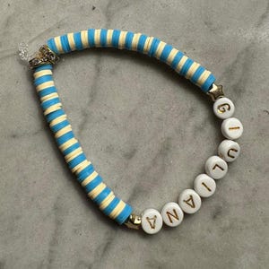 Name Bracelet, Custom Bracelet, Name Bracelet, Personalised, Clay Beads Bracelet, Heishi, Gift for Her, Birthday Gift