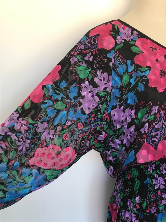 VTG Diane Freis Women's 80s Black Gold Hearts Beaded Sequin Embroidered Blazer Jacket Small