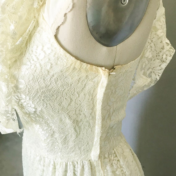 LANZ Vintage 70s Long Lace Dress, Wedding, Party … - image 9
