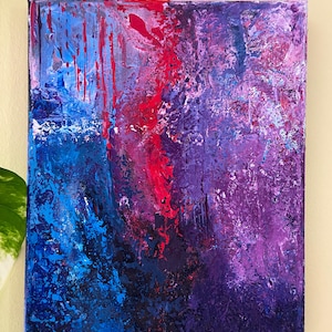 Original Abstract Painting Acrylic on 8x10 Canvas Hand Painted Home Decor | “Event Residue”