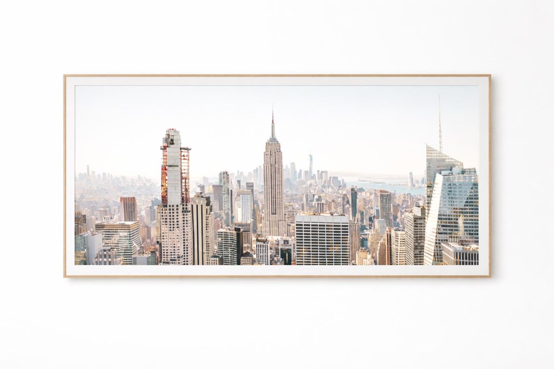 New York City Skyline Print, Empire State Building Photography, Modern ...