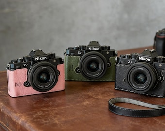 Nikon Zf Camera Half Case & Strap, Protective Vintage Camera Cover, Personalized Gift for Photographers, PU Leather Camera Strap