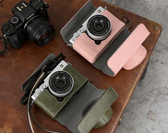 Nuovo modello di custodia per fotocamera Fujifilm XE5, borsa per fotocamera in pelle personalizzata per Fuji XE5, custodia protettiva retrò con tracolla, regalo fatto a mano