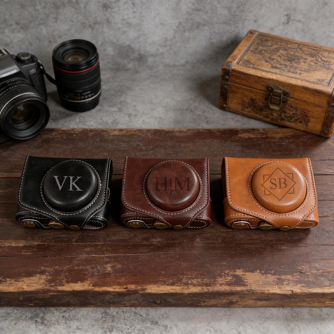 Custom Case Camera Personalized PU Leather Camera Case for Canon G7X2/G7X3, Engraved ...