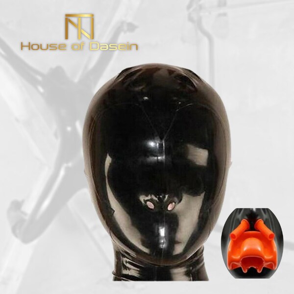 Capucha de látex de tamaño personalizado con tubos nasales