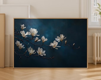 Chinoiserie Floral Print, Japanese Wall Art, Large Japandi Art, Botanical Japanese Wall Art, Floral Prints, Printable Wall Art