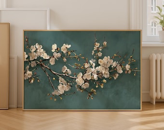 Sage Green Japanese Wall Art, Japandi Art, Large Wall Art, Japandi Wall Art, Printable Wall Art, Chinoiserie Wall Art