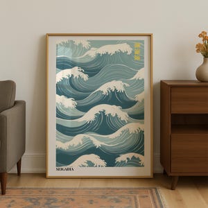 Sage Green Japanese Wall Art, Japandi Art, Printable Wall Art, Wabi Sabi Wall Art, Japanese Poster, Digital Prints