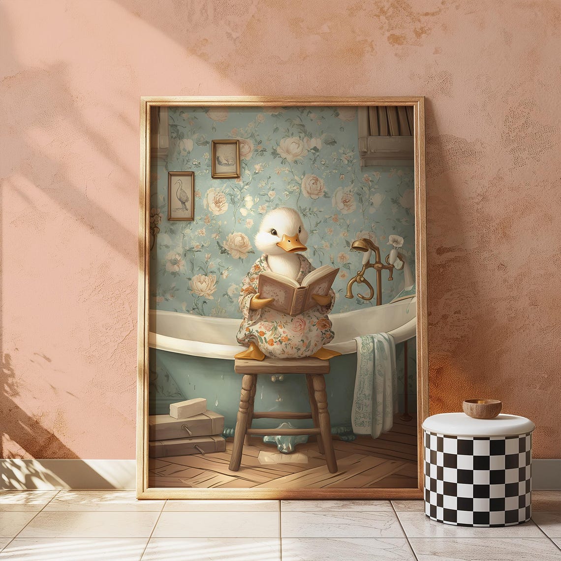 Duck Bathroom Wall Art , Digital Prints, Vintage Duck Prints, Cute Duck ...