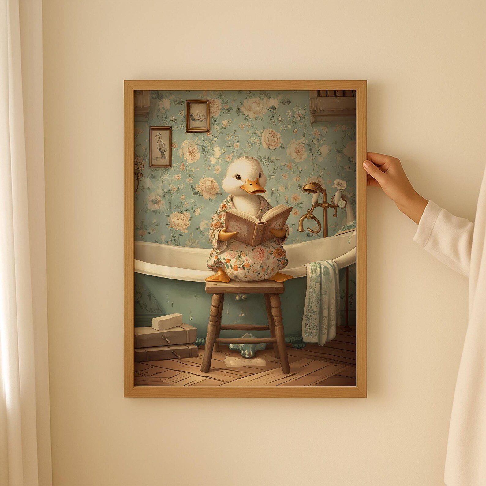 Duck Bathroom Wall Art , Digital Prints, Vintage Duck Prints, Cute Duck ...