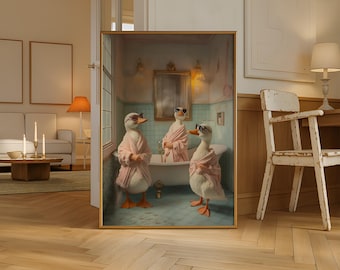 Fun Wall Art, Duck prints - Bathroom sign - Bathroom Poster - Funny bathroom wall art - Bathroom Wall Art - Bathroom Prints