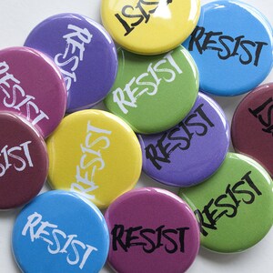 Resist Pins 1.25 inch Pinback Buttons image 5