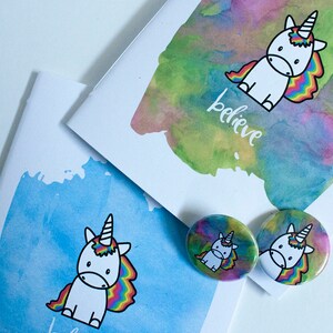 Unicorn Pins 1.25 inch Pinback Buttons image 5