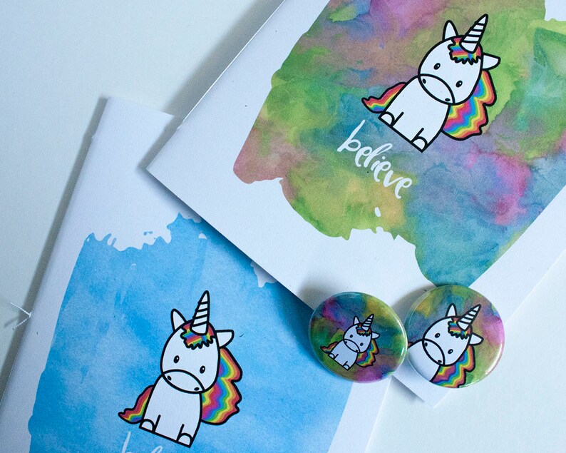 Unicorn Pins 1.25 inch Pinback Buttons image 5