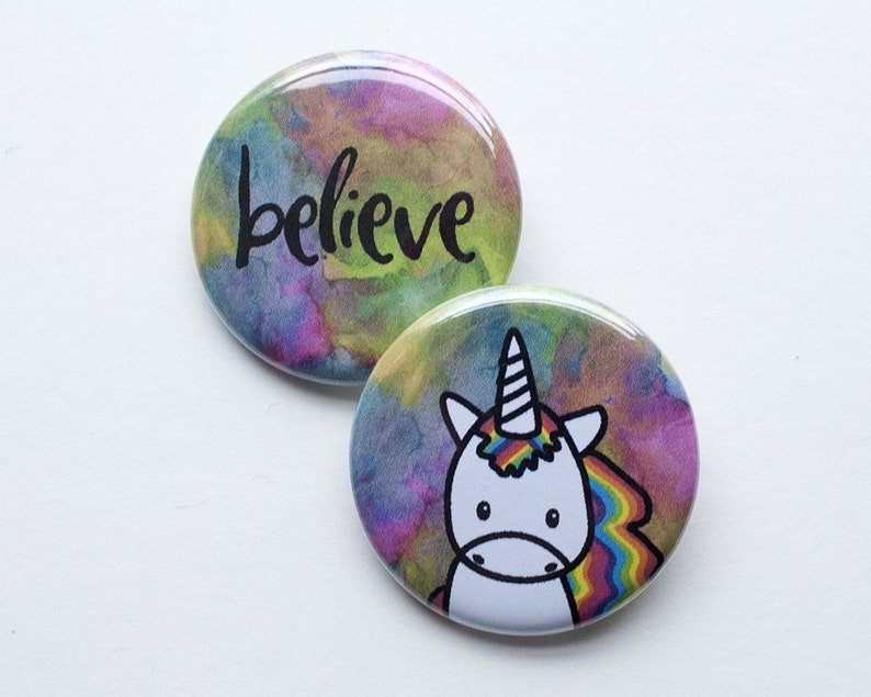 Unicorn Pins 1.25 inch Pinback Buttons image 2