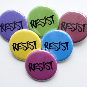 Resist Pins 1.25 inch Pinback Buttons image 1