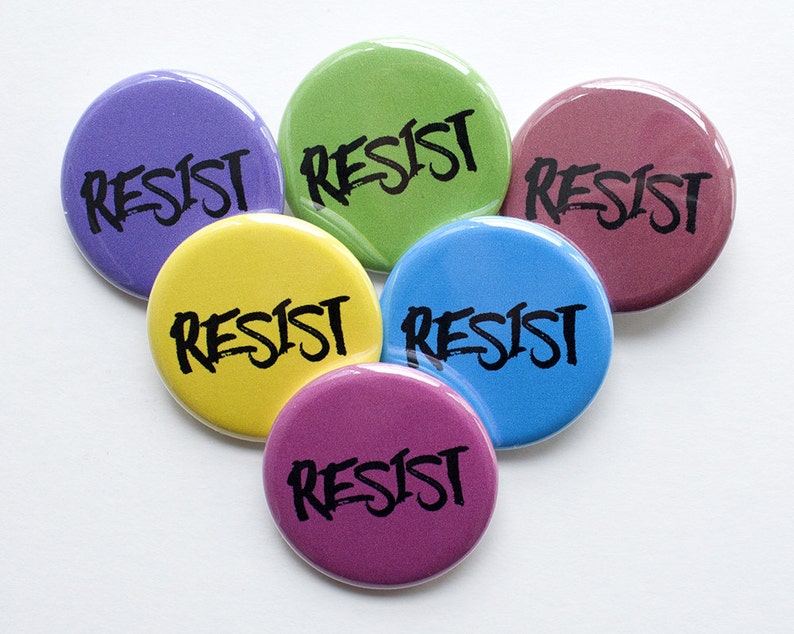 Resist Pins 1.25 inch Pinback Buttons image 1