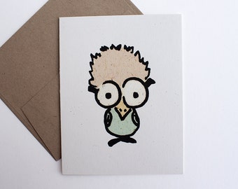 Cute Bird Blank Greeting Card