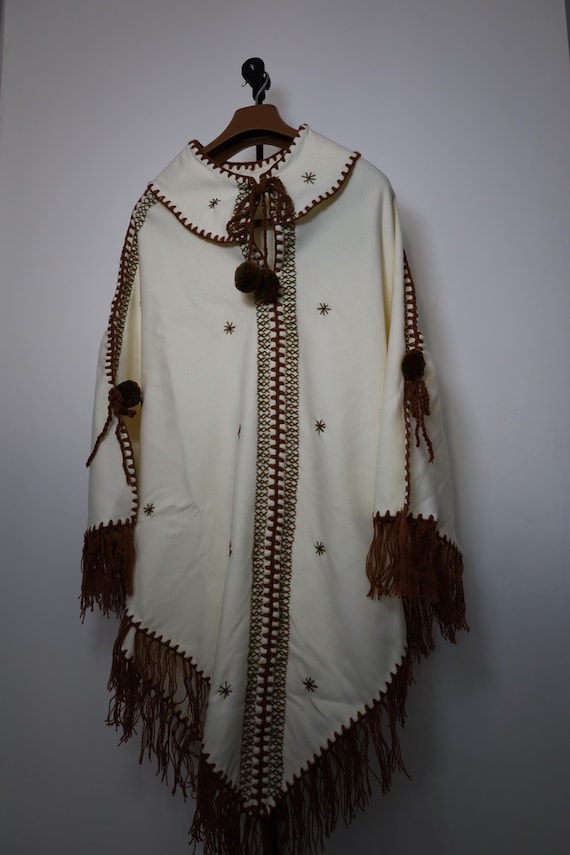 Unique Handmade Brown Poncho