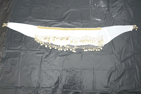 White velvet dance shawl / Flamenco dance shawl